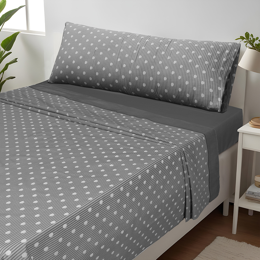 Juego de Sábanas Lunares Blancos