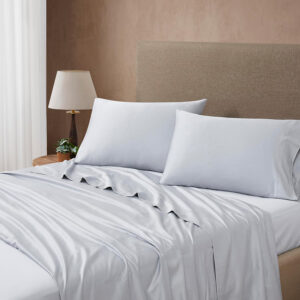 Juego de sábanas gris sólido